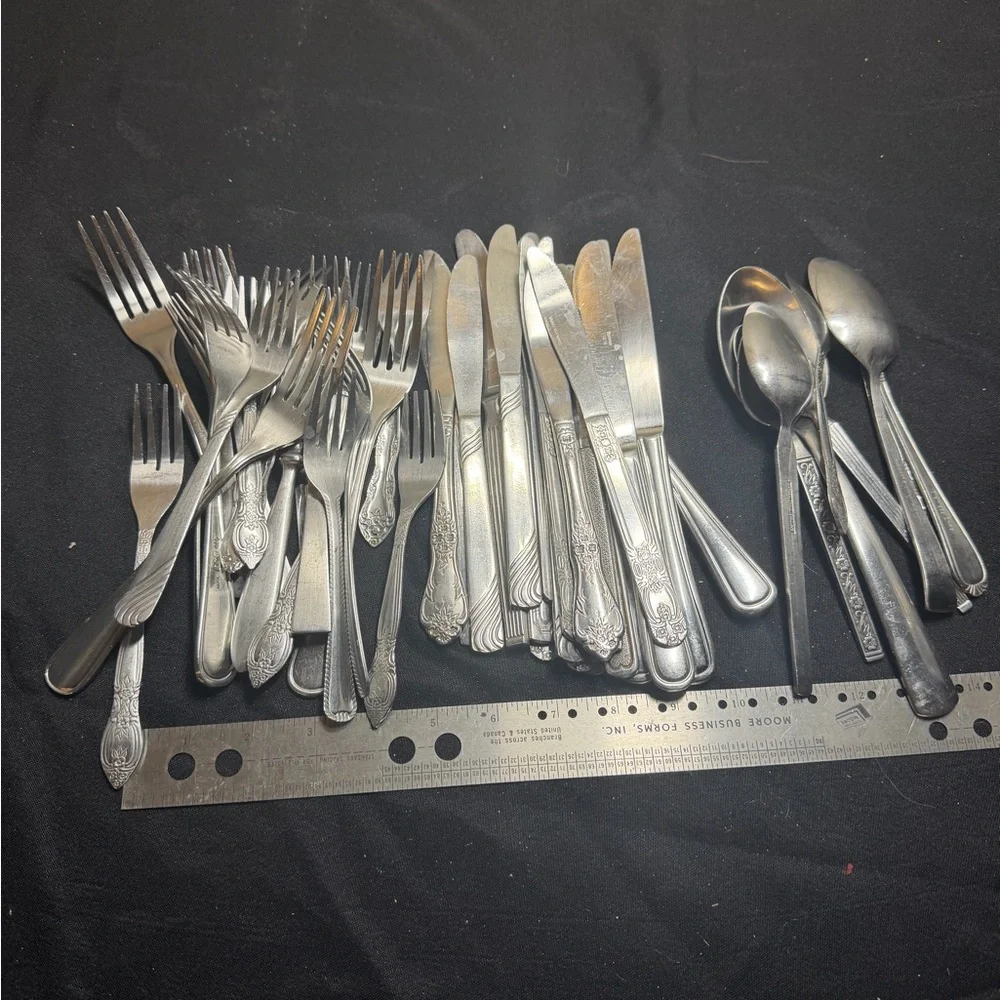 Elegant Silver Cutlery Set